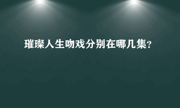 璀璨人生吻戏分别在哪几集？