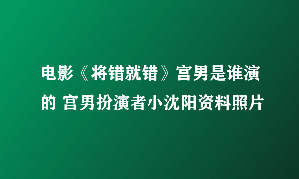 电影《将错就错》宫男是谁演的 宫男扮演者小沈阳资料照片