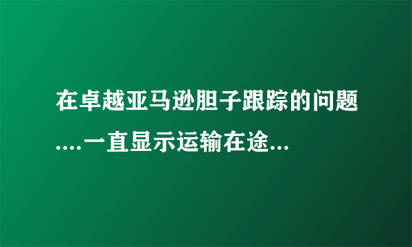 在卓越亚马逊胆子跟踪的问题....一直显示运输在途，什么意思？！