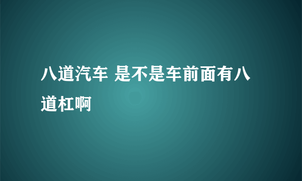 八道汽车 是不是车前面有八道杠啊