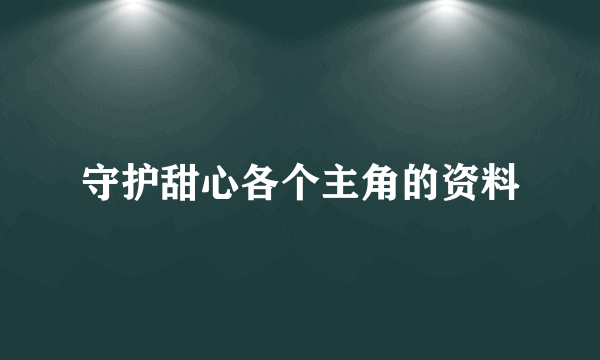 守护甜心各个主角的资料