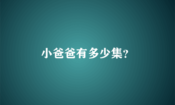 小爸爸有多少集？