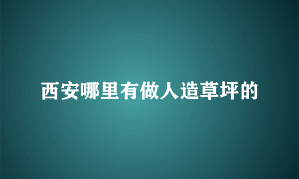 西安哪里有做人造草坪的