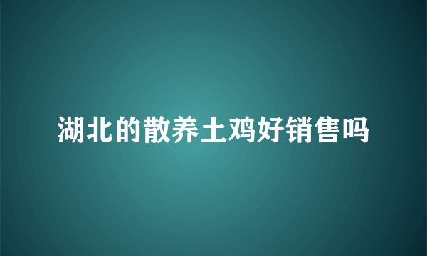 湖北的散养土鸡好销售吗