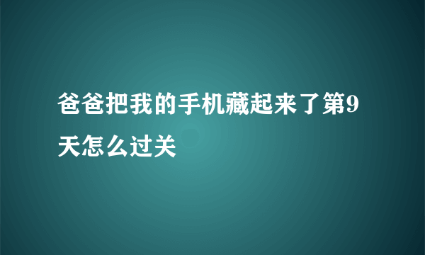 爸爸把我的手机藏起来了第9天怎么过关