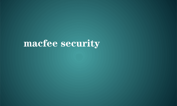 macfee security