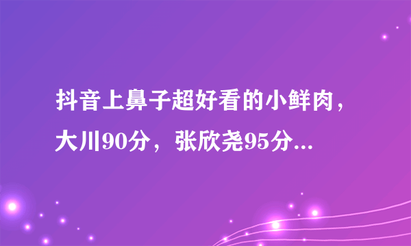 抖音上鼻子超好看的小鲜肉，大川90分，张欣尧95分，他是满分