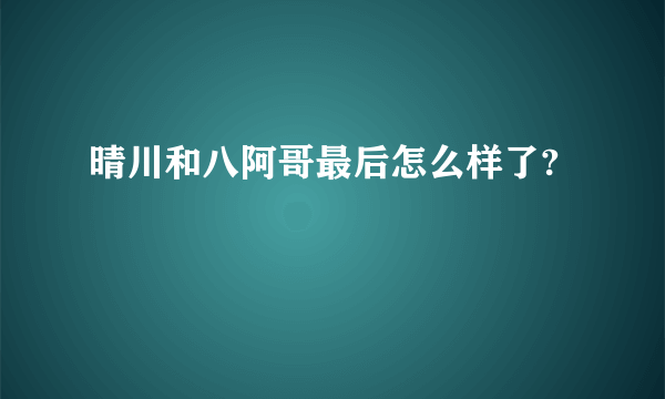 晴川和八阿哥最后怎么样了?